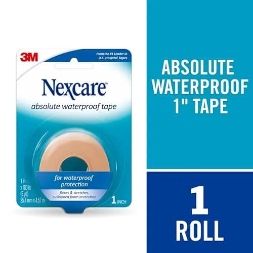 Nexcare Waterproof First Aid Tape 1 in x 180 in | Flexible, Hypoallergenic, Water-Resistant thumbnail 2