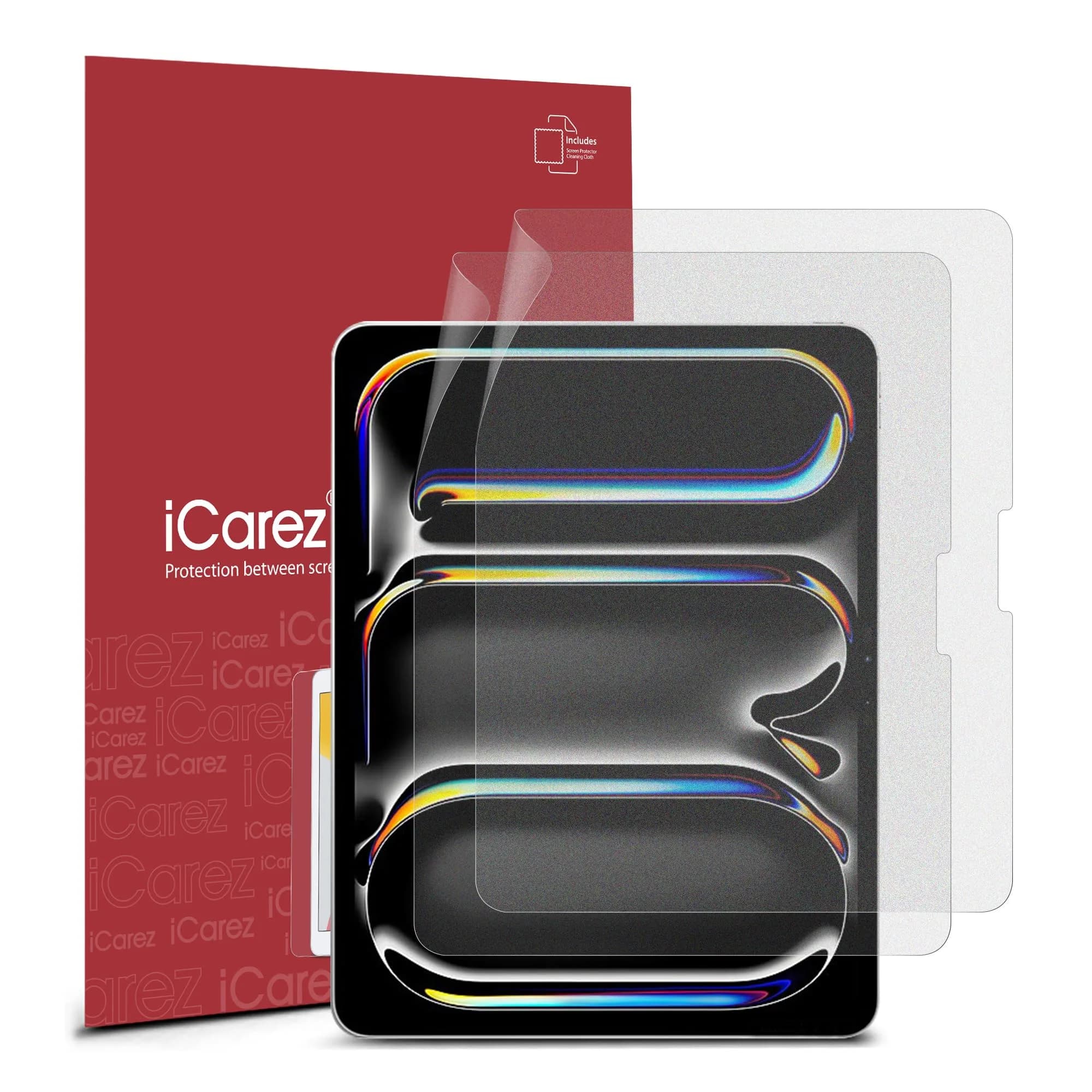 iCarez Matte Screen Protector for iPad Pro 13" (M4 2024/M5 2025) & iPad Air 13" (M2 2024/M3 2025) - Anti-Glare, Fingerprint Resistant, Apple Pencil Compatible 2-Pack — iPad Pro/Air 11" (2020-2022)