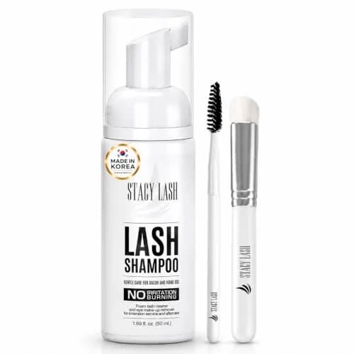 STACY LASH Eyelash Extension Shampoo + Brush 50ml (1.69 fl.oz) | Gentle Foaming Cleanser for Makeup Removal & Lash Aftercare thumbnail 1