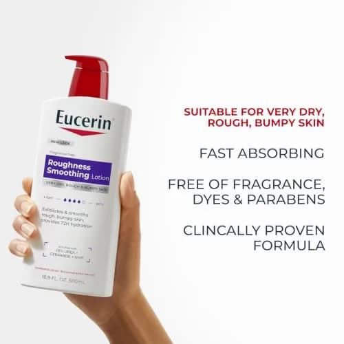 Eucerin Roughness Smoothing Lotion with Urea, 16.9 Fl Oz | Hydrates & Smooths Dry, Bumpy Skin thumbnail 6
