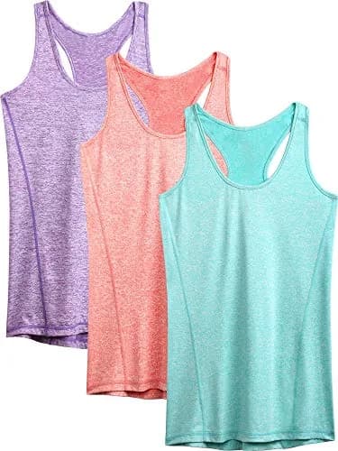 NELEUS Workout Running Racerback Long Tank Top for Women, 3 Pack | Breathable, Lightweight, 4-Way Stretch, Perfect for Yoga & Fitness thumbnail 1