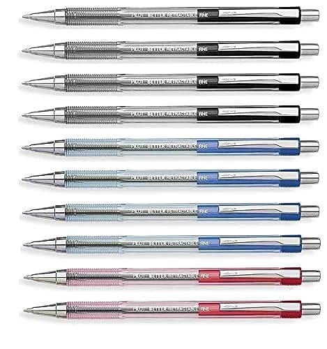 PILOT Better Retractable Ballpoint Pen Bundle 10 Count | Refillable, Fine Point 0.7mm, Stainless Steel Tip thumbnail 1