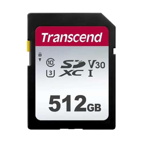 Transcend 512GB SDXC SD Card, UHS-I U3 V30, 4K UHD & Full HD, Up to 100MB/s Read Speed thumbnail 1
