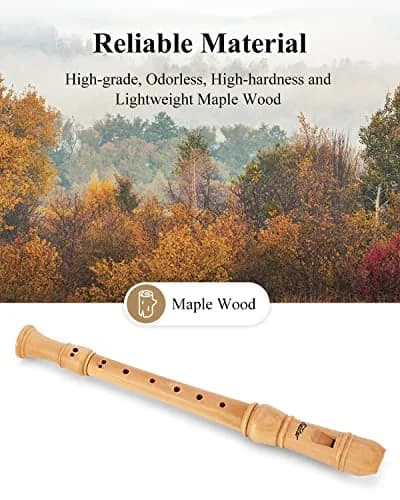 Eastar Baroque Maple Wooden C Soprano Recorder Kid Beginners Kit, ERS-31BM | Classic Baroque Design for Beginners thumbnail 4