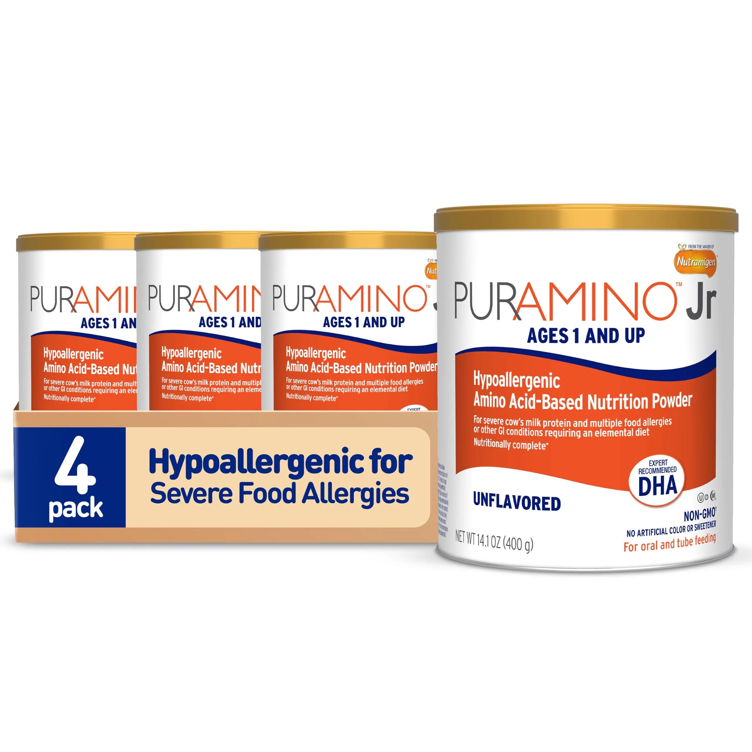 Enfamil PurAmino Junior Hypoallergenic Amino Acid Powder 14.1 Oz | Complete Nutrition for Severe Food Allergies — Can