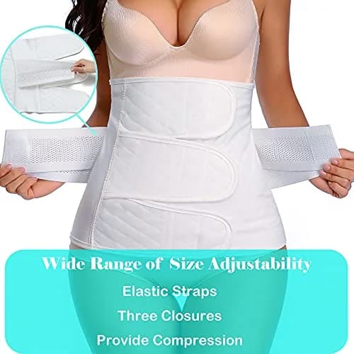 PAZ WEAN Post C-Section Recovery Belly Band Large (20cm L x 5cm W x 0.1cm H) | Medical Grade Compression for Postpartum Support thumbnail 4