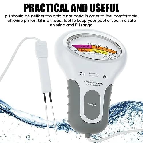 TEKCOPLUS 2-in-1 Pool Water Quality Tester pH & Chlorine Meter | 7.2-7.8 pH Range thumbnail 6