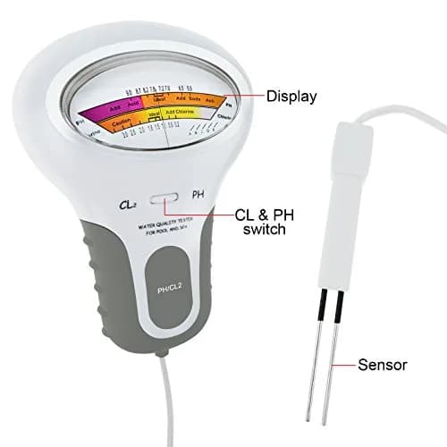 TEKCOPLUS 2-in-1 Pool Water Quality Tester pH & Chlorine Meter | 7.2-7.8 pH Range thumbnail 7