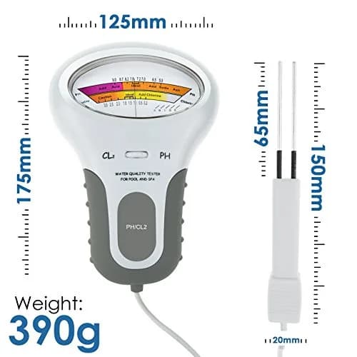 TEKCOPLUS 2-in-1 Pool Water Quality Tester pH & Chlorine Meter | 7.2-7.8 pH Range thumbnail 8