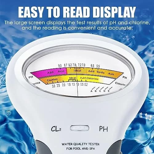 TEKCOPLUS 2-in-1 Pool Water Quality Tester pH & Chlorine Meter | 7.2-7.8 pH Range thumbnail 3