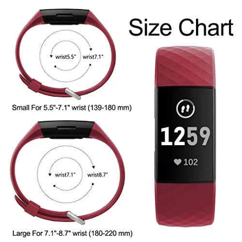 Hamile Waterproof Silicone Watch Band for Fitbit Charge 4/3/3 SE | Sport & Fitness Wristband (Small, Pink Sand) thumbnail 7