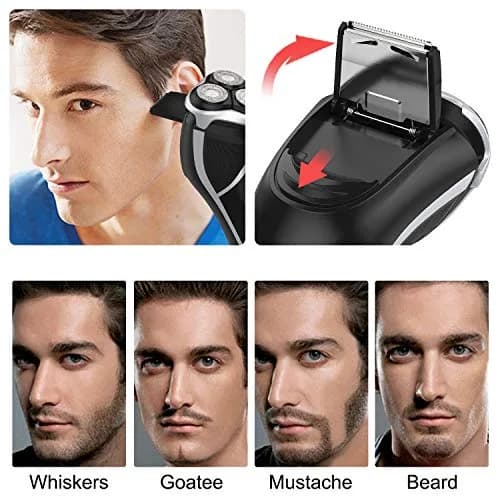 MAX-T Men's Electric Shaver 3D Rotary Wet & Dry Waterproof Rechargeable | Close & Comfortable Shave thumbnail 5