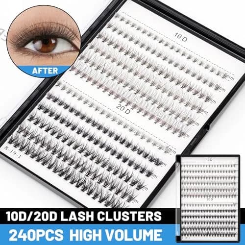 Bodermincer False Eyelash | 10D/20D Mixed, 0.07/0.10mm, 8-20mm, C Curl, Natural Look (70-120 chars) thumbnail 2