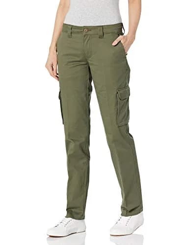 Dickies Relaxed Fit Stretch Cargo Straight Leg Work Pants, Grape Leaf, 16 US | Comfortable Utility Pants for Women thumbnail 1