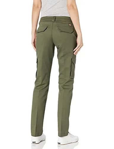 Dickies Relaxed Fit Stretch Cargo Straight Leg Work Pants, Grape Leaf, 16 US | Comfortable Utility Pants for Women thumbnail 2