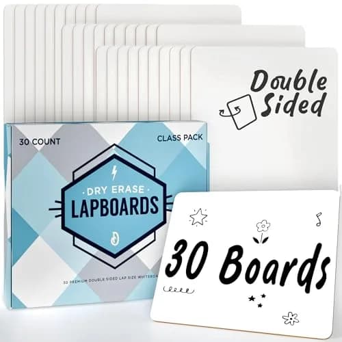 Dreamline Products Dry Erase Boards 30pc Double Sided 9" x 12" | Effortless Cleaning for Students & Teachers thumbnail 1