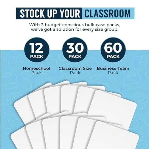Dreamline Products Dry Erase Boards 30pc Double Sided 9" x 12" | Effortless Cleaning for Students & Teachers thumbnail 5