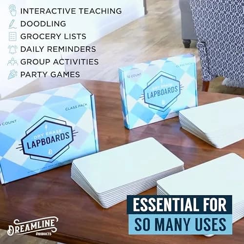 Dreamline Products Dry Erase Boards 30pc Double Sided 9" x 12" | Effortless Cleaning for Students & Teachers thumbnail 6