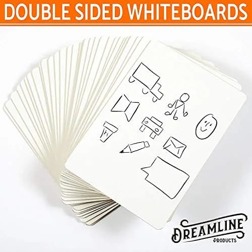 Dreamline Products Dry Erase Boards 30pc Double Sided 9" x 12" | Effortless Cleaning for Students & Teachers thumbnail 8