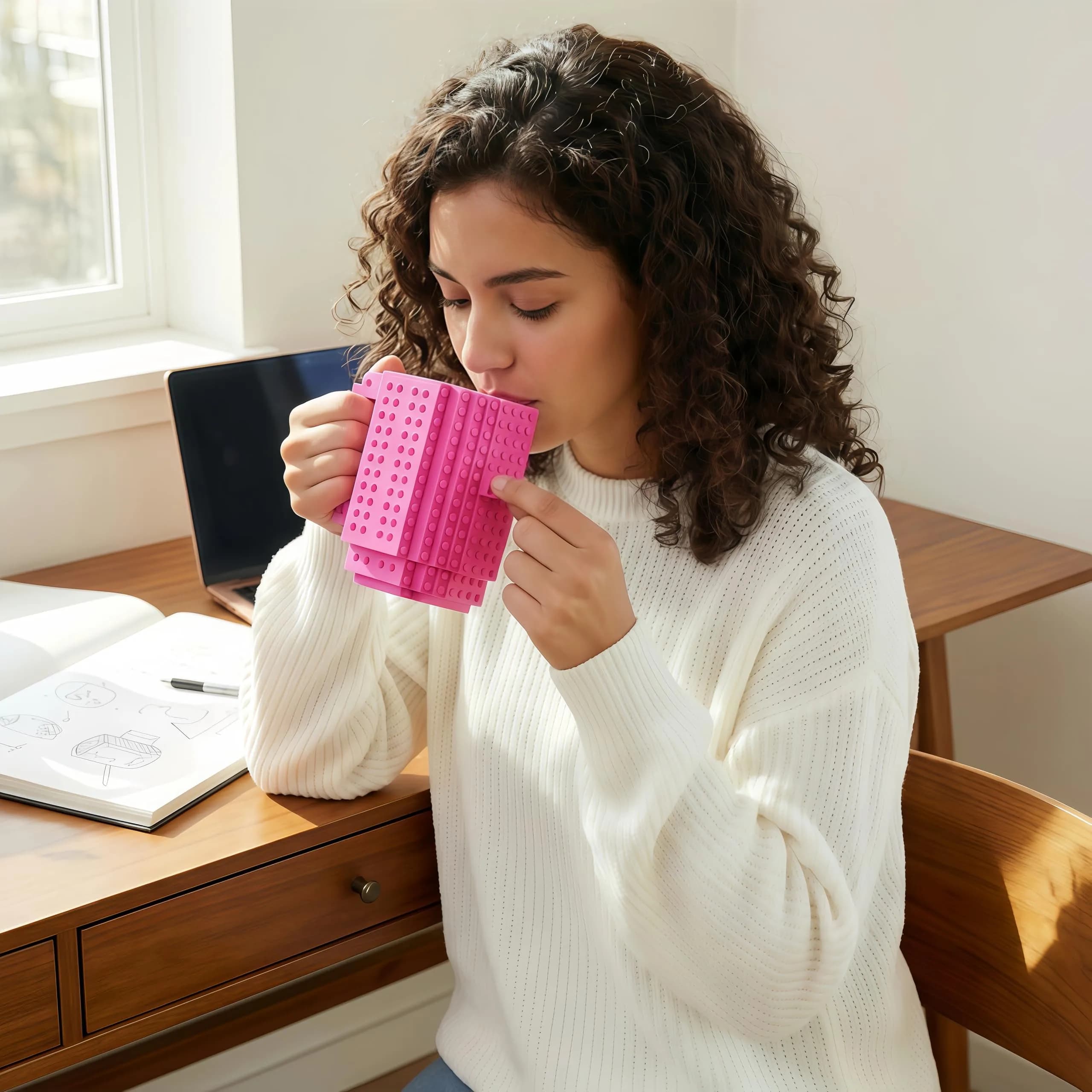 Lumsburry Build-on Brick Coffee Mug 350ml (11.8 Oz) | Fun DIY Novelty Cup for Kids & Adults - view 6