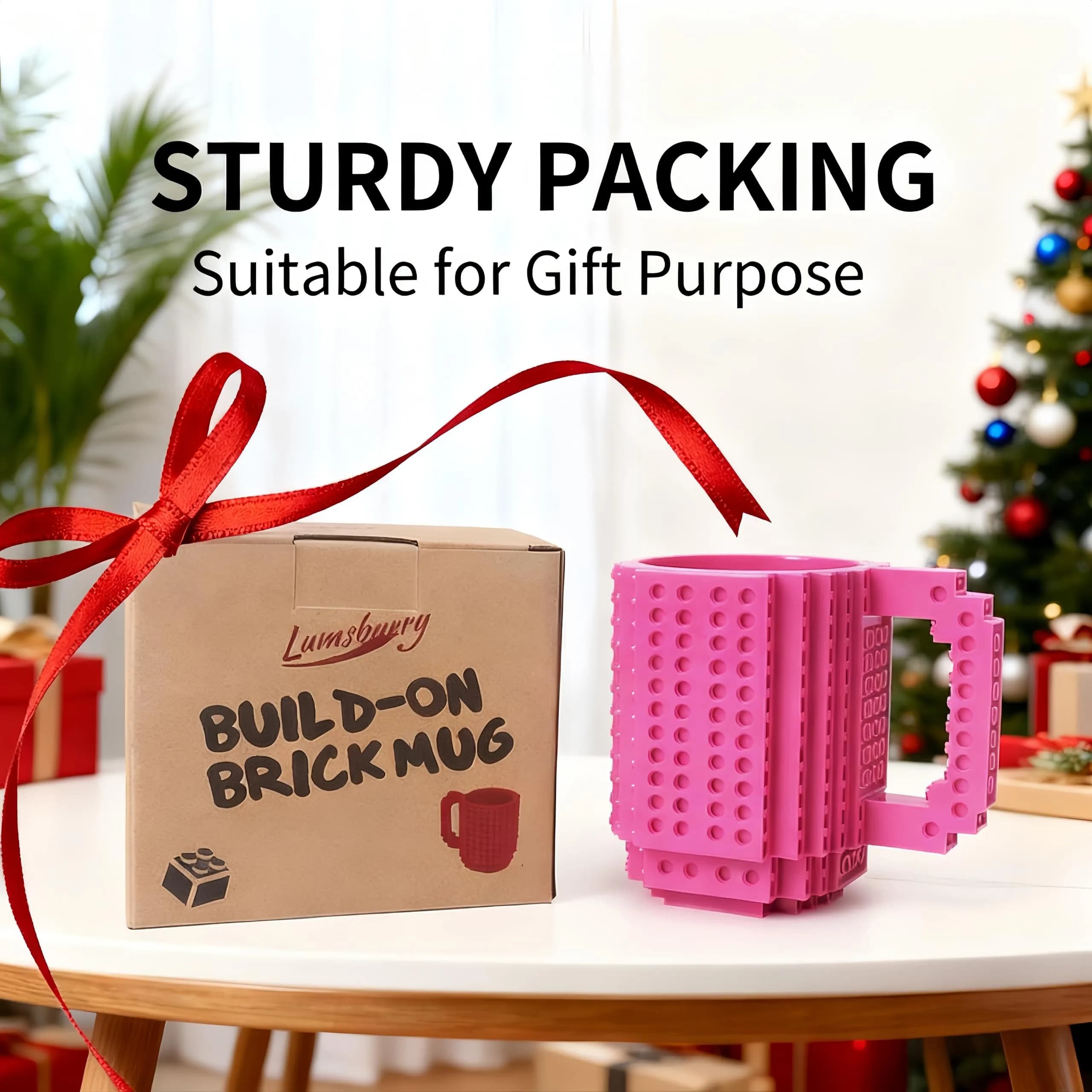 Lumsburry Build-on Brick Coffee Mug 350ml (11.8 Oz) | Fun DIY Novelty Cup for Kids & Adults - view 7