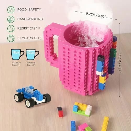Lumsburry Build-on Brick Coffee Mug 350ml (11.8 Oz) | Fun DIY Novelty Cup for Kids & Adults thumbnail 2