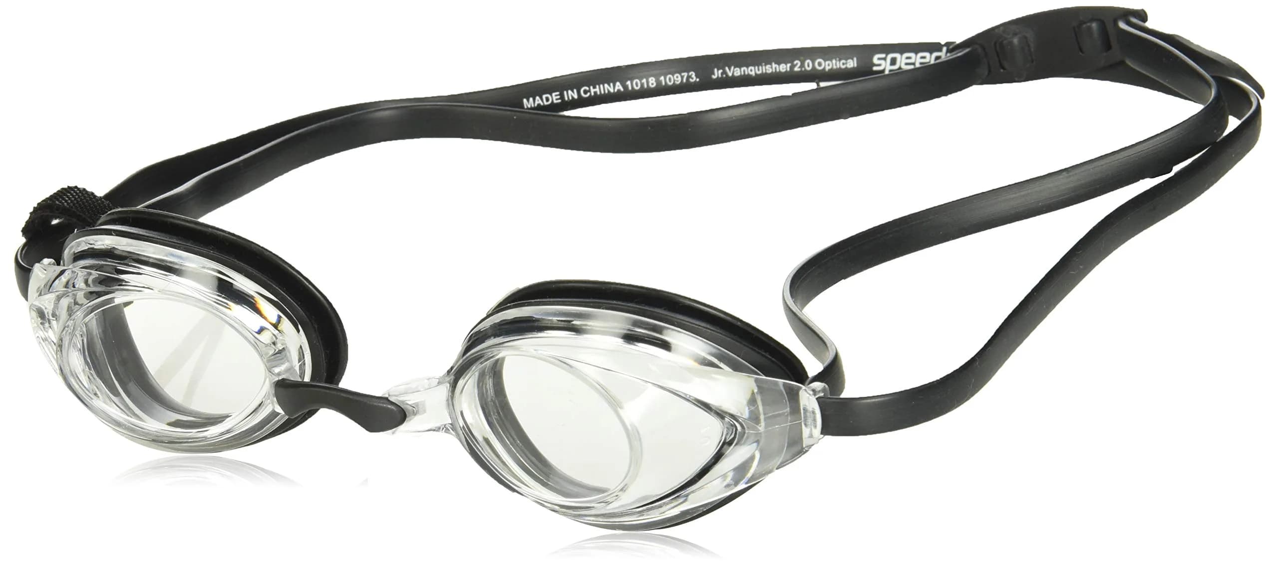 Speedo Unisex-child Swim Goggles Optical Vanquisher 2.0 Junior | Wide Peripheral Vision & Custom Diopter — Clear