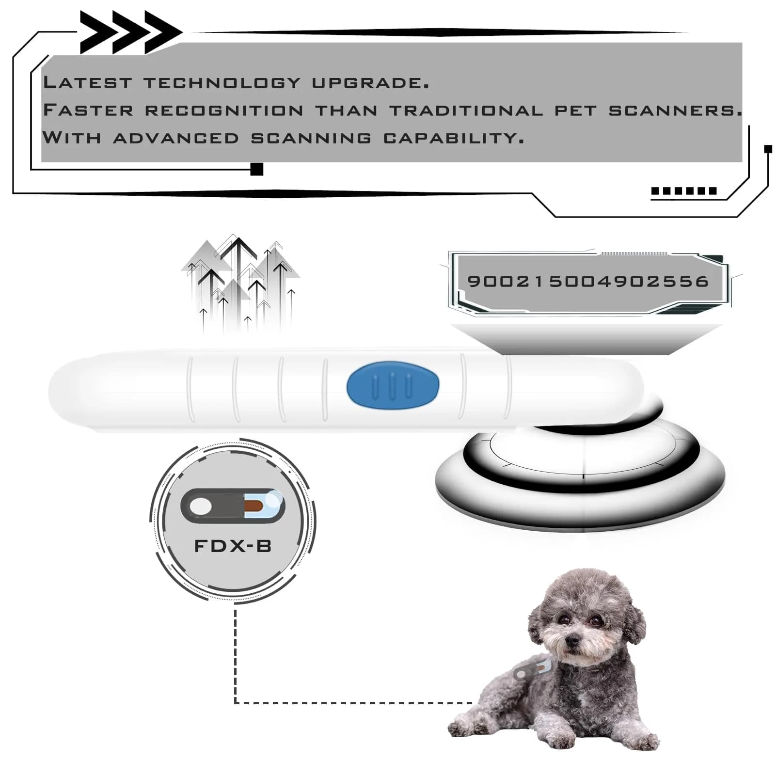 Smoostart Microchip Scanner PT160 White | Reads FDX-B & EMID Chips, 1000 Records, USB Upload - view 2