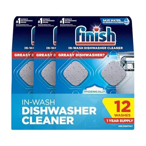 Finish Dishwasher Cleaner Tablets 12 Count (12 Month Supply) | Deep Cleans Hidden Grease & Grime thumbnail 1