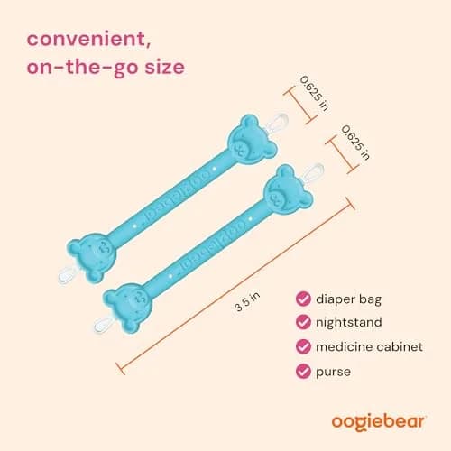 oogiebear Baby Nose & Ear Picker with Travel Case, 2-Pack Blue | Safe Dual-Ended Nasal & Ear Cleaner for Newborns & Toddlers thumbnail 5