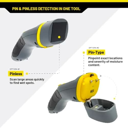 General Tools MM9 Pin & Pinless Moisture Meter | Detects Moisture in Wood, Walls & Drywall thumbnail 4