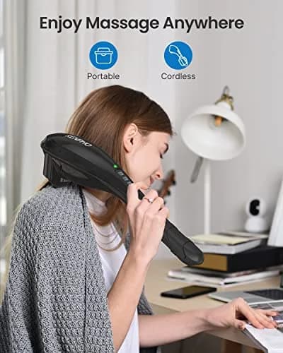 RENPHO Rechargeable Handheld Back Massager with 5 Speeds & 5 Modes | Deep Tissue Percussion, Cordless, 140 Min Runtime thumbnail 6