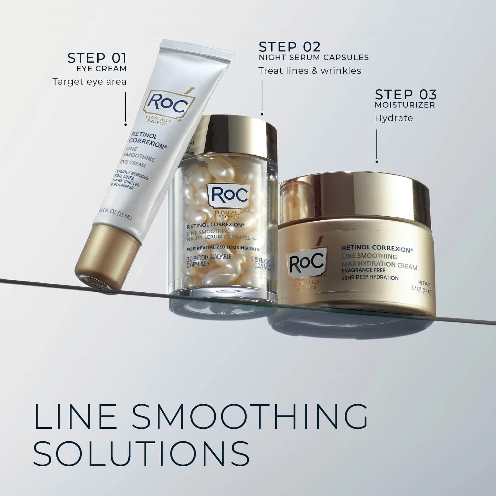 RoC Retinol Correxion Max Hydration Anti-Aging Face Moisturizer 50ml (1.7 Fl Oz) | Fragrance-Free, Oil-Free Skin Care - view 9