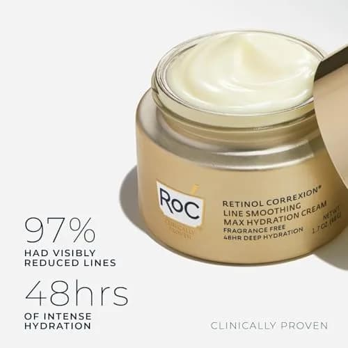 RoC Retinol Correxion Max Hydration Anti-Aging Face Moisturizer 50ml (1.7 Fl Oz) | Fragrance-Free, Oil-Free Skin Care thumbnail 3