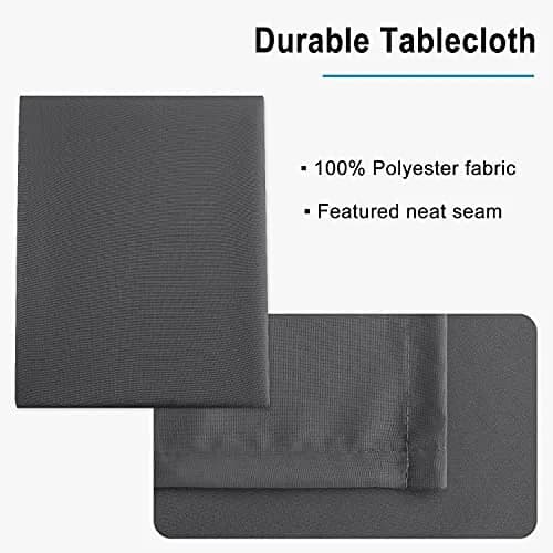 Hiasan Rectangle Tablecloth Grey 54 x 120 Inch | Water Resistant & Washable thumbnail 4