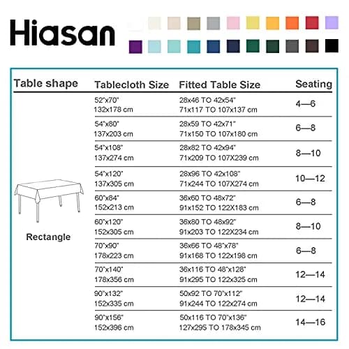 Hiasan Rectangle Tablecloth Grey 54 x 120 Inch | Water Resistant & Washable thumbnail 5