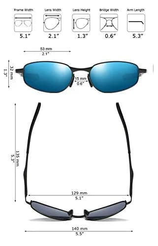 ZHILE Polarized Rectangular Sunglasses for Women, 53mm Lens Width | UV400 Protection thumbnail 7