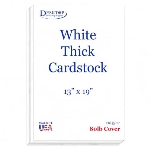 Desktop Publishing Supplies 13" x 19" Cardstock Paper | Heavy 80lb Cover White Matte 50 Sheets thumbnail 1