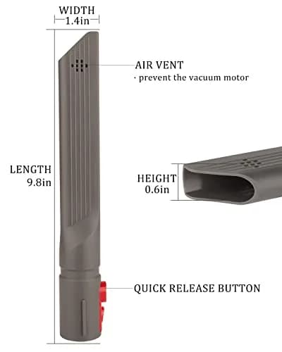 Fullclean Crevice Tool Attachment for Dyson Cordless Vacuums | 2.54cm (0.6" Opening) for Tight Spaces thumbnail 3
