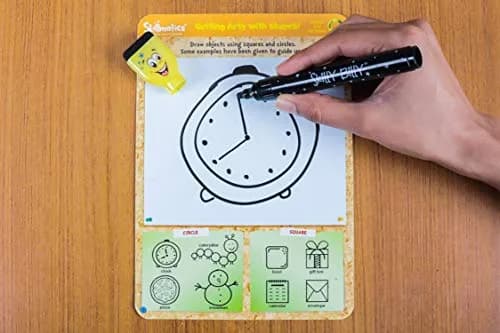 Skillmatics Shapes and Patterns Educational Game - Reusable Activity Mats with Dry Erase Marker, Ages 3-6 | Logical Reasoning & Creative Thinking thumbnail 3