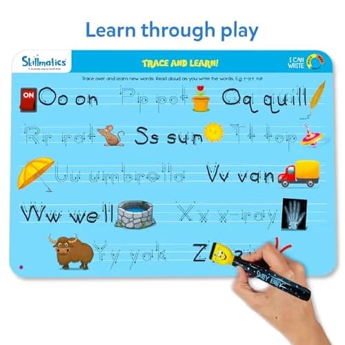 Skillmatics I Can Write Activity Book for Kids Ages 3-6 | Reusable Write and Wipe Mats with 14 Activities thumbnail 4