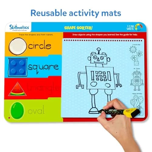 Skillmatics I Can Write Activity Book for Kids Ages 3-6 | Reusable Write and Wipe Mats with 14 Activities thumbnail 3