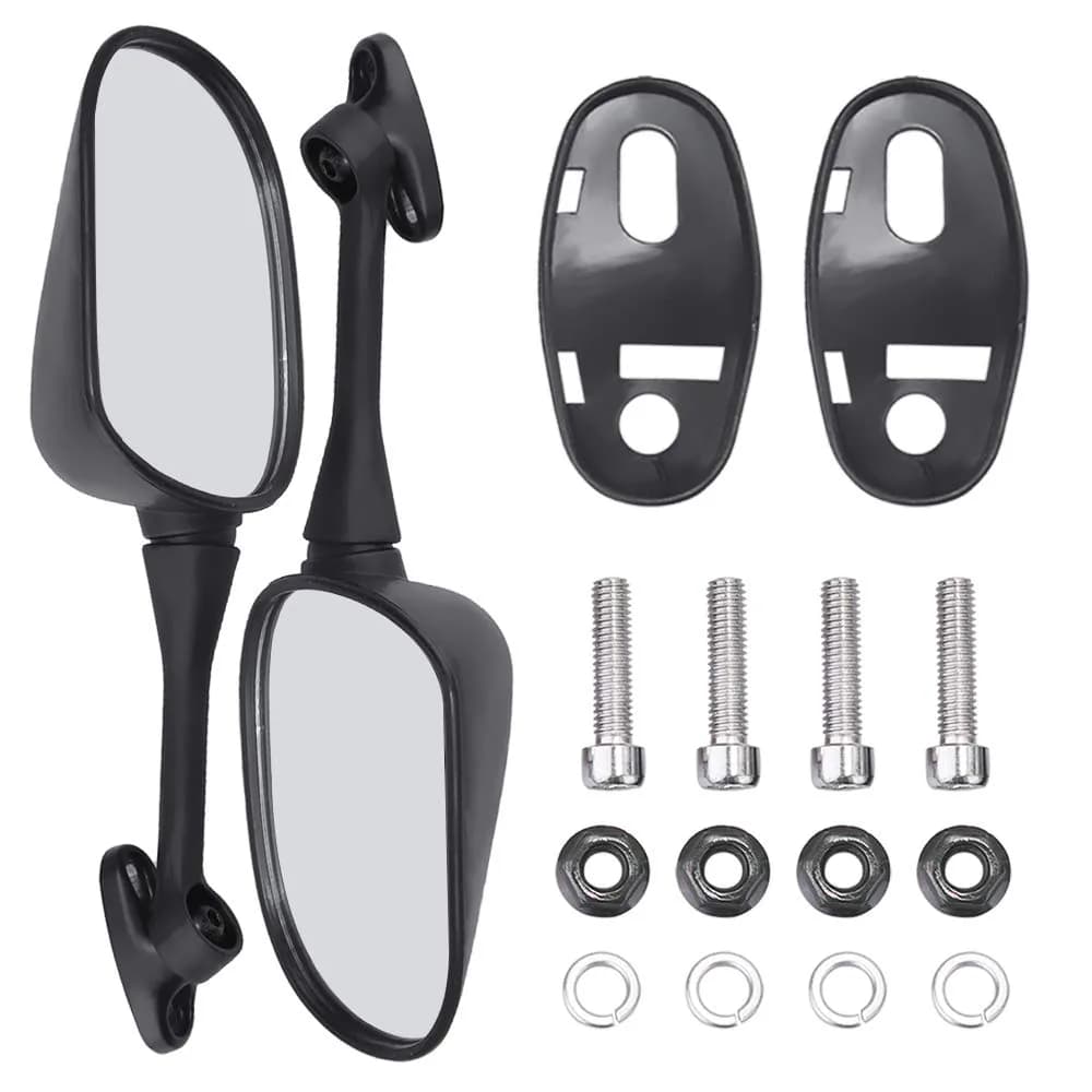 Hoypeyfiy Black Vehicle Mirror Replacement for Honda CBR600RR & CBR1000RR | Adjustable Left & Right — Black