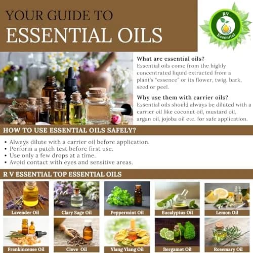 R V Essential Pure Jasmine Essential Oil 10ml (0.338 Fl Oz) | 100% Pure & Natural Steam Distilled Aromatherapy Oil thumbnail 9