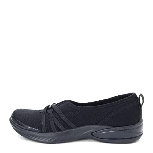 BZees Niche Skimmers Ballet Flat, Black Mesh, US 8.5 Wide | Lightweight Comfort for Women thumbnail 6