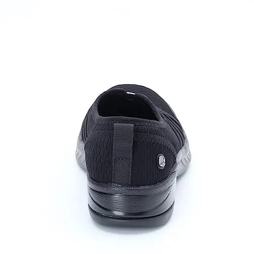 BZees Niche Skimmers Ballet Flat, Black Mesh, US 8.5 Wide | Lightweight Comfort for Women thumbnail 7