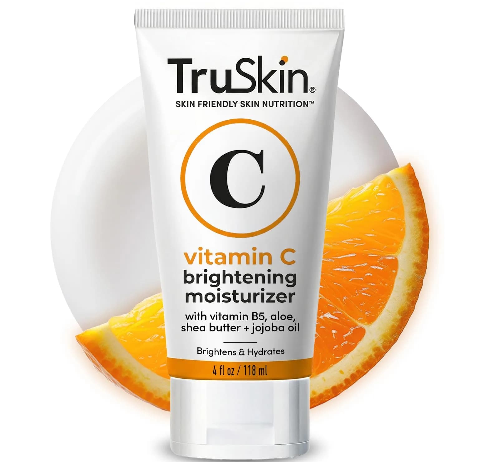 TruSkin Vitamin C Face Cream - Brightening Daily Moisturizer 118ml (4 fl oz) | Hydrates, Brightens, and Smooths for Radiant Skin — 4 Fl Oz
