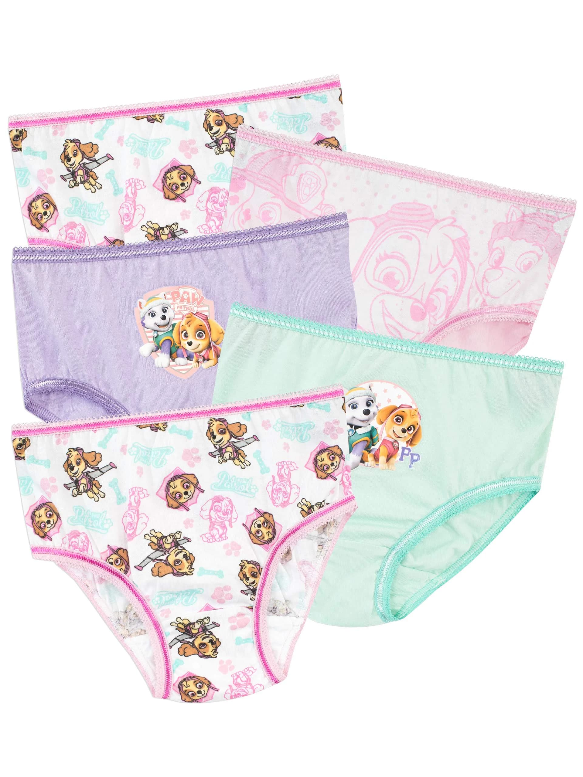 Paw Patrol Girls' Skye and Everest Underwear Size 6 | Multicolored, Cotton, Breathable - main product image