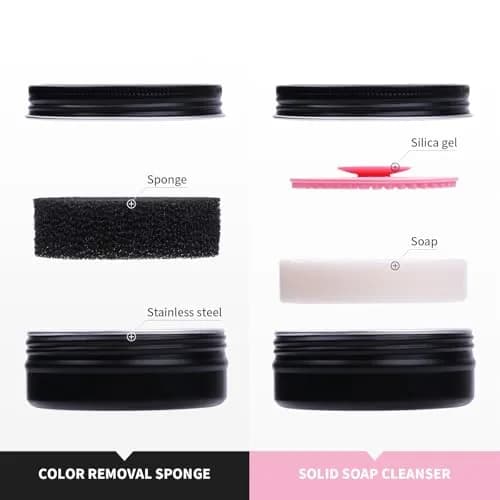DUcare Makeup Brush Cleaner Solid Soap & Color Removal Sponge | Coconut Scented, Travel Friendly, 2 Pack thumbnail 4