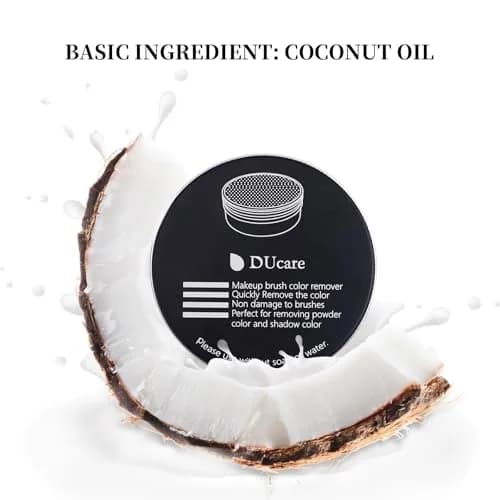 DUcare Makeup Brush Cleaner Solid Soap & Color Removal Sponge | Coconut Scented, Travel Friendly, 2 Pack thumbnail 6